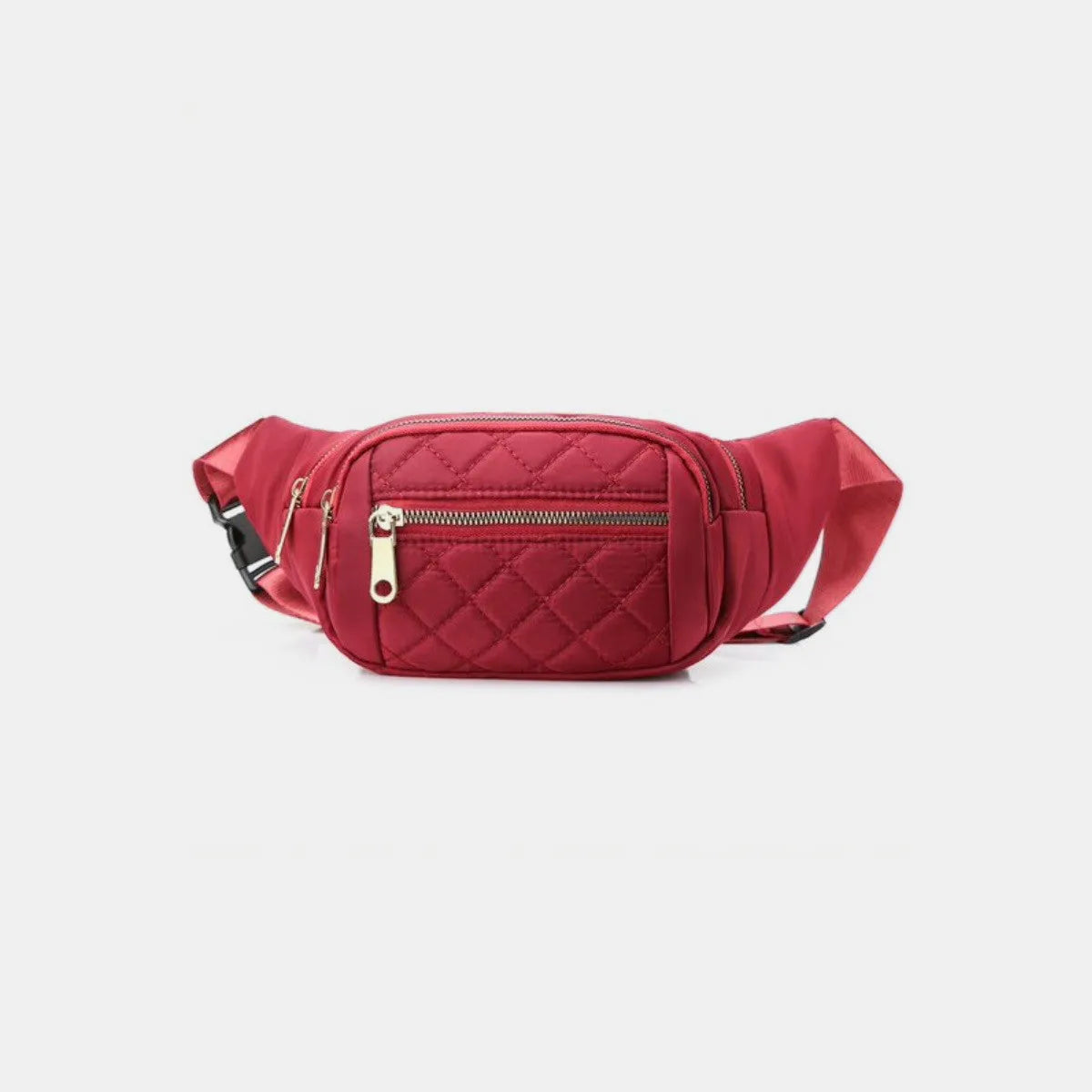 Zenana Quilted Multi Pocket Waist Belt Bag - Wellen Fashion