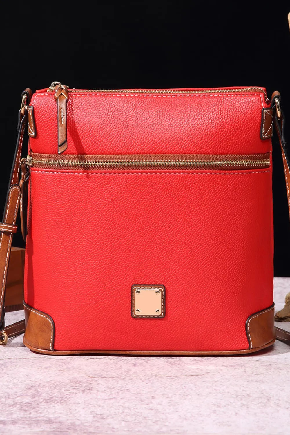 PU Leather Crossbody Bag - Wellen Fashion