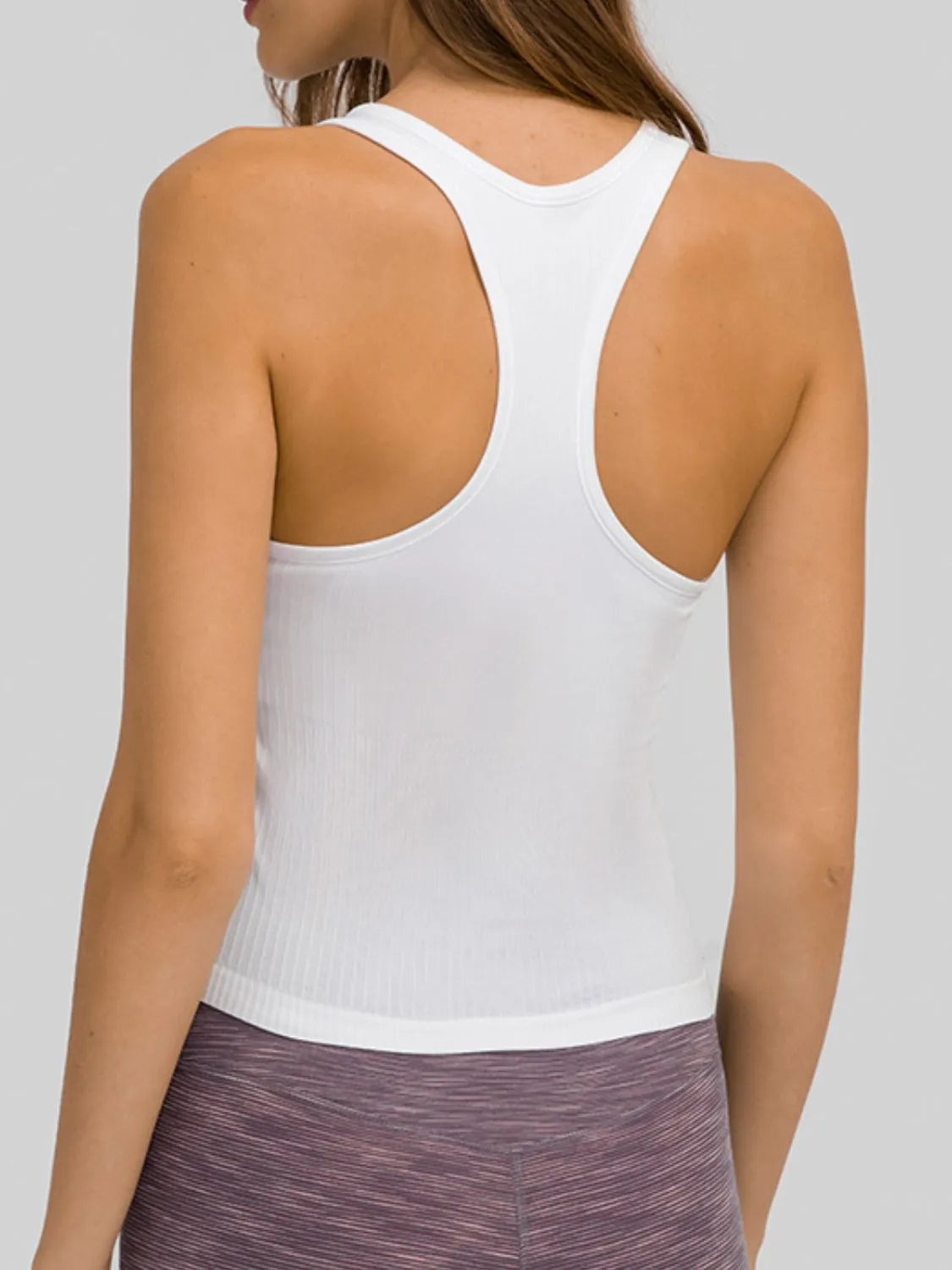 Millennia Round Neck Racerback Active Tank - Wellen Fashion