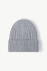 Cable-Knit Cuff Beanie - Wellen Fashion