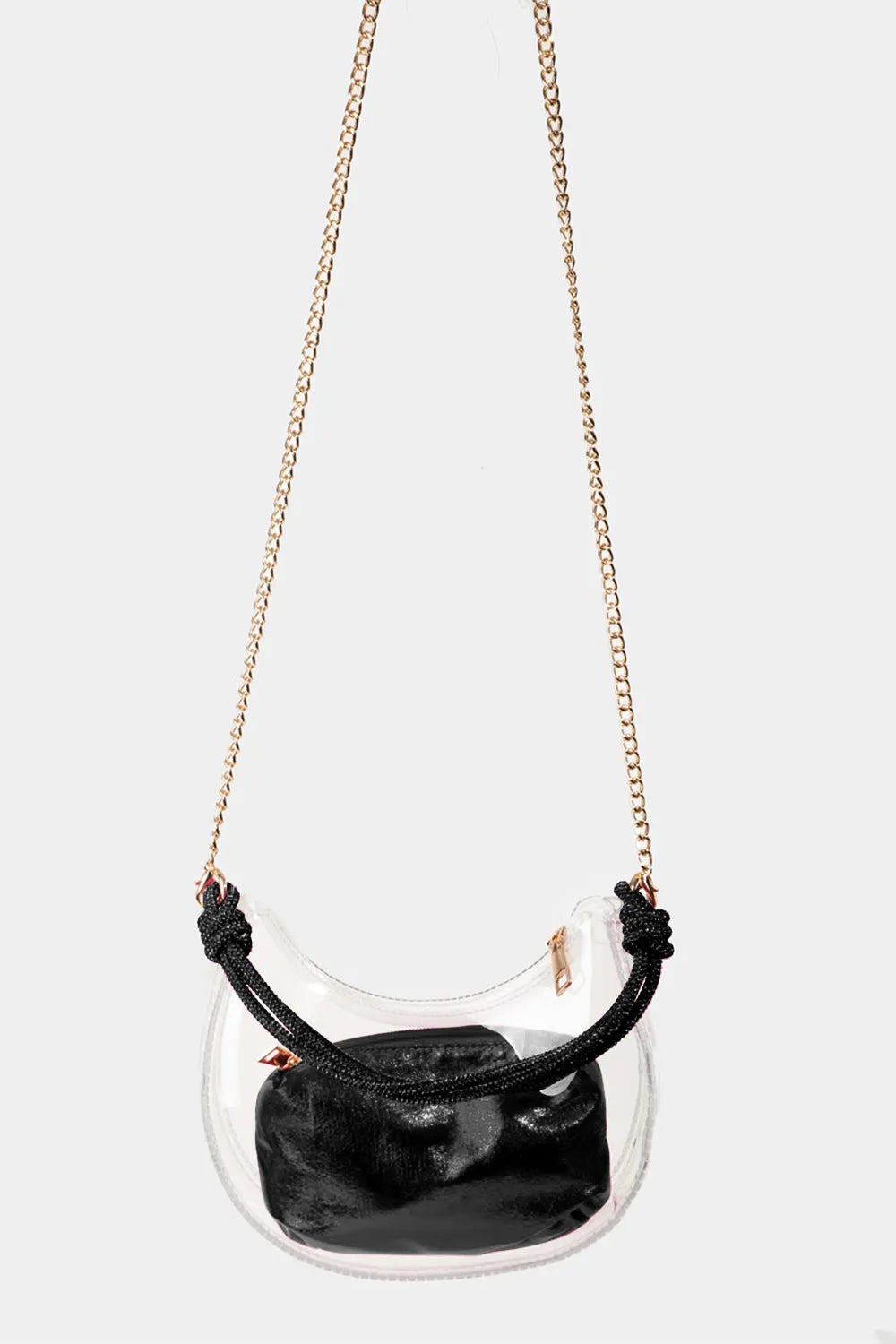 Fame Clear See Through Baguette Bag - Wellen Fashion