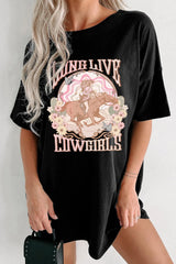 Graphic Round Neck Half Sleeve Oversize T-Shirt