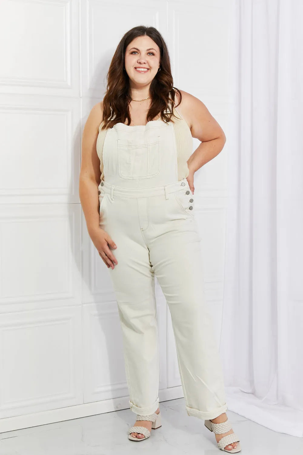 Judy Blue Full Size Taylor High Waist Overalls - Wellen Fashion