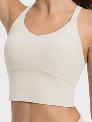 Millennia Crisscross Round Neck Active Tank - Wellen Fashion