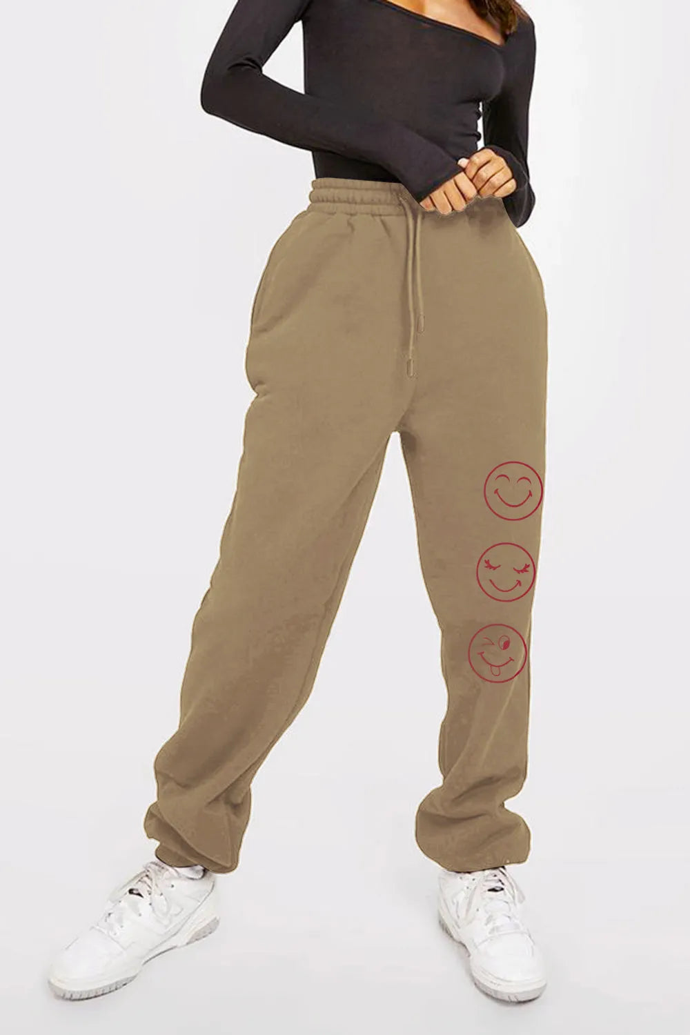 Simply Love Full Size Emoji Graphic Sweatpants - Wellen Fashion