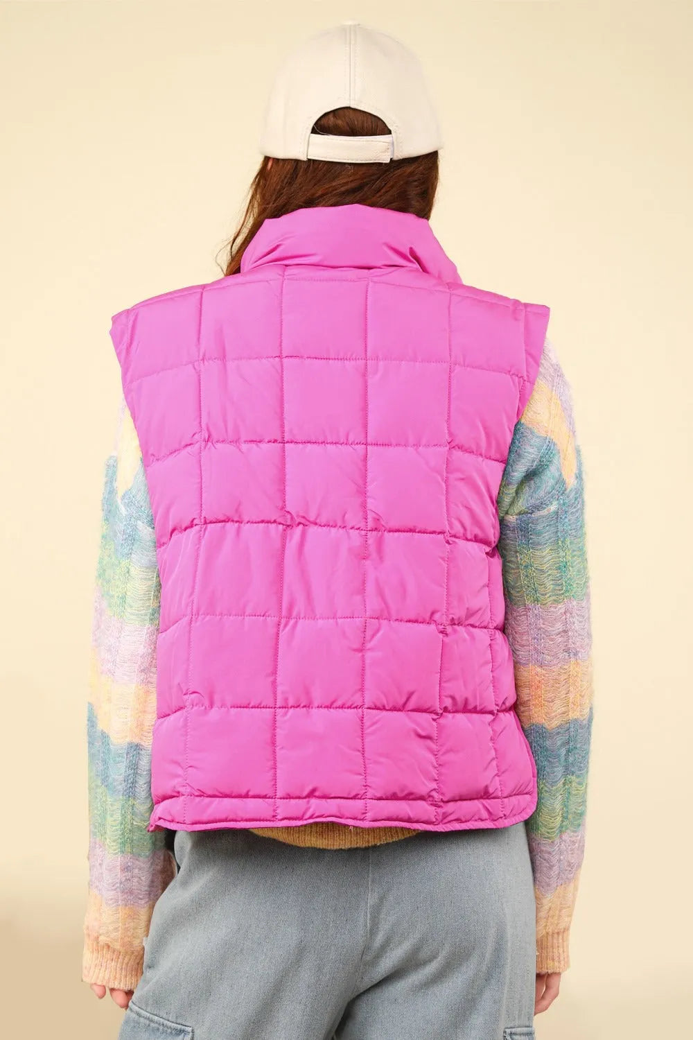 VERY J Zip Up Puffer Padded Warm Vest - Wellen Fashion