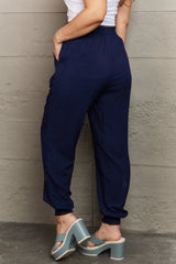 Tied Long Joggers with Pockets - Wellen Fashion