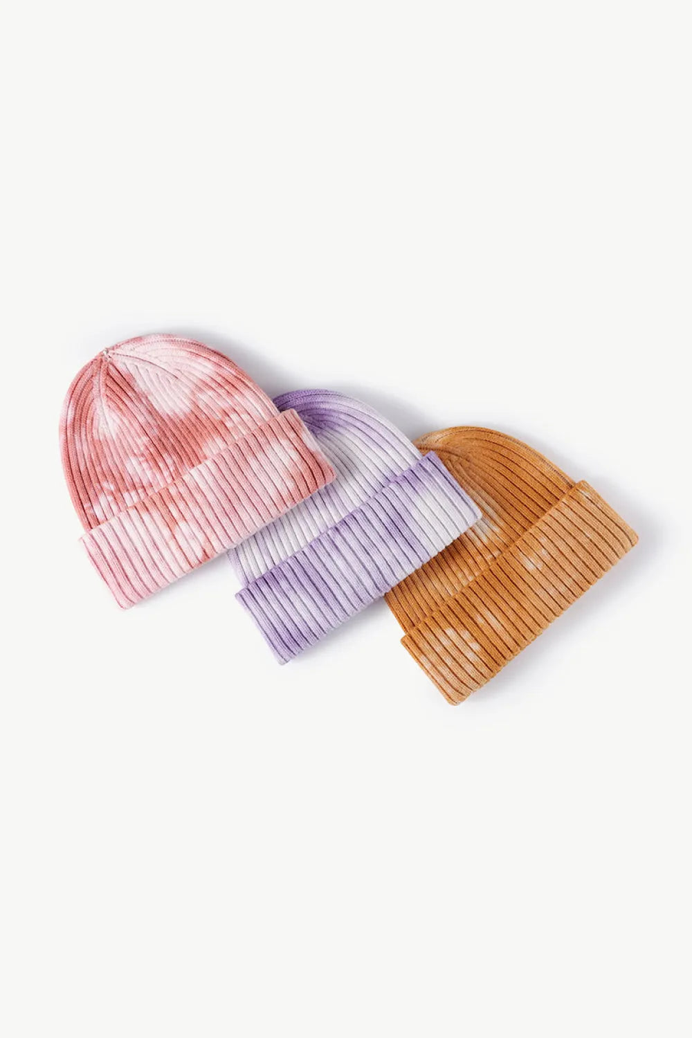 Tie-Dye Ribbed Cuffed Beanie - Wellen Fashion