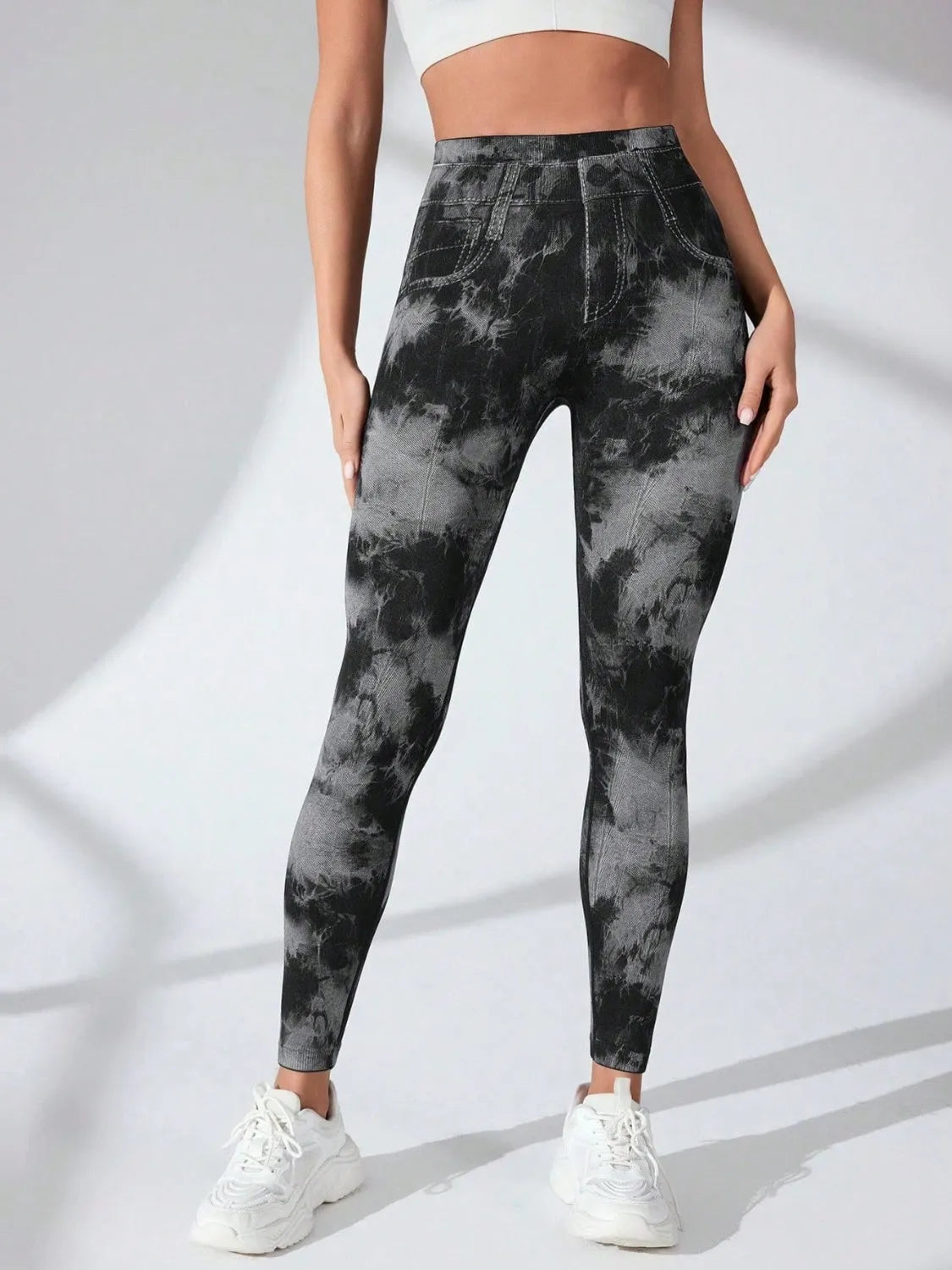 Tie-Dye High Waist Active Leggings - Wellen Fashion