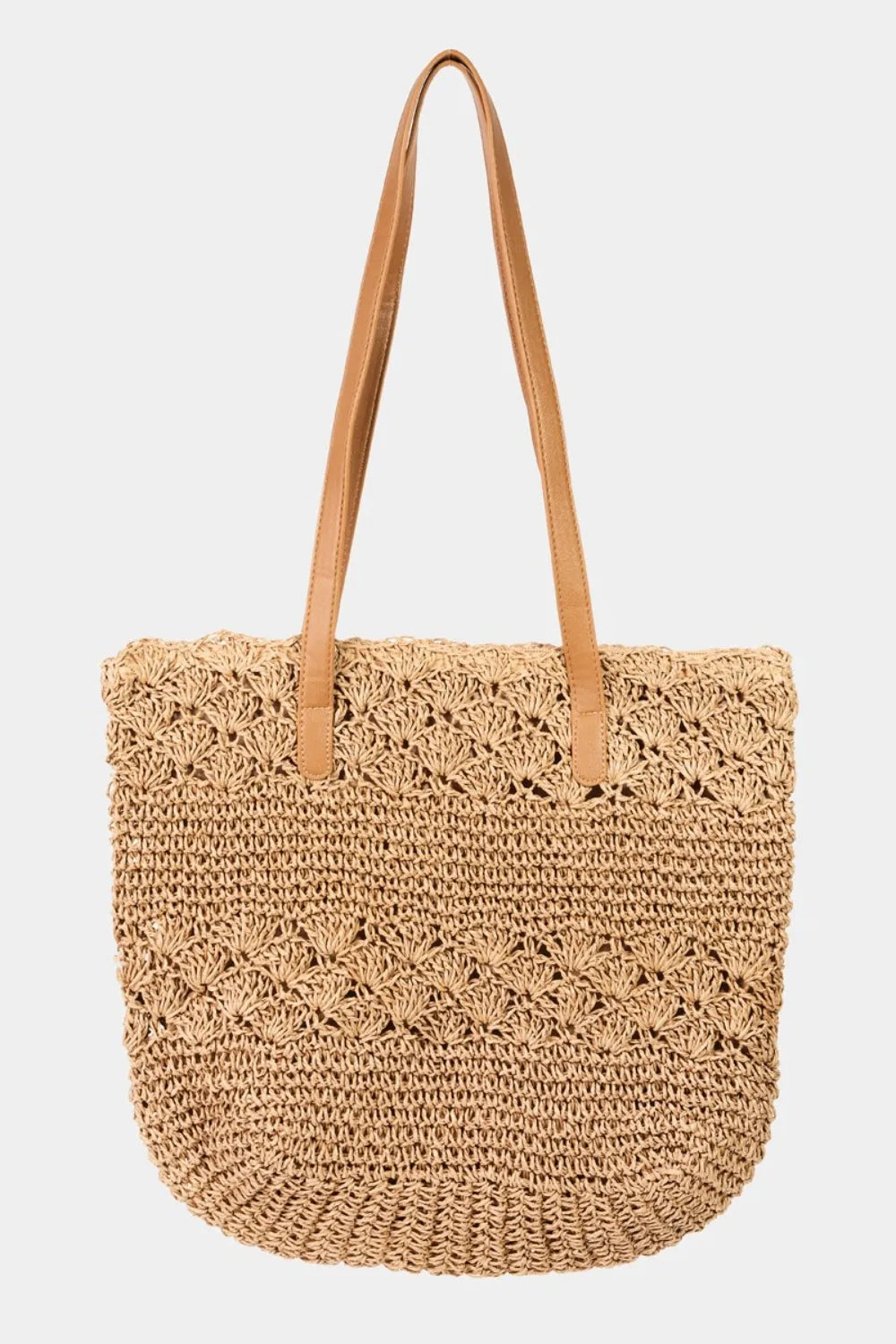 Fame Straw Braided Tote Bag - Wellen Fashion