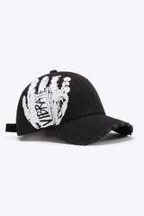 VIBRA Graphic Distressed Adjustable Baseball Cap - Wellen Fashion