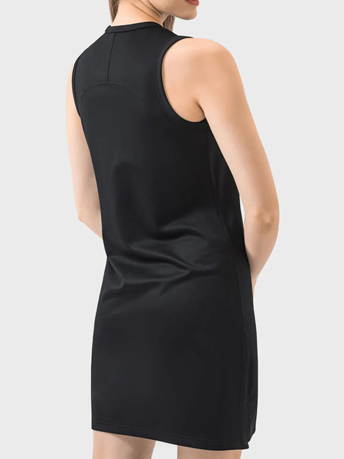 Millennia Round Neck Sleeveless Active Dress - Wellen Fashion