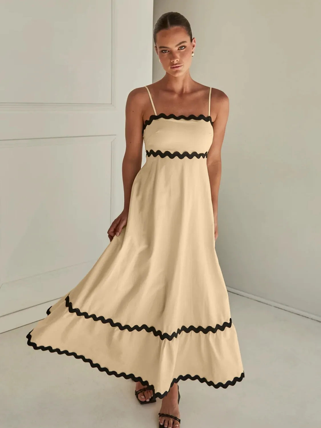 Spaghetti Strap Maxi Dress - Wellen Fashion