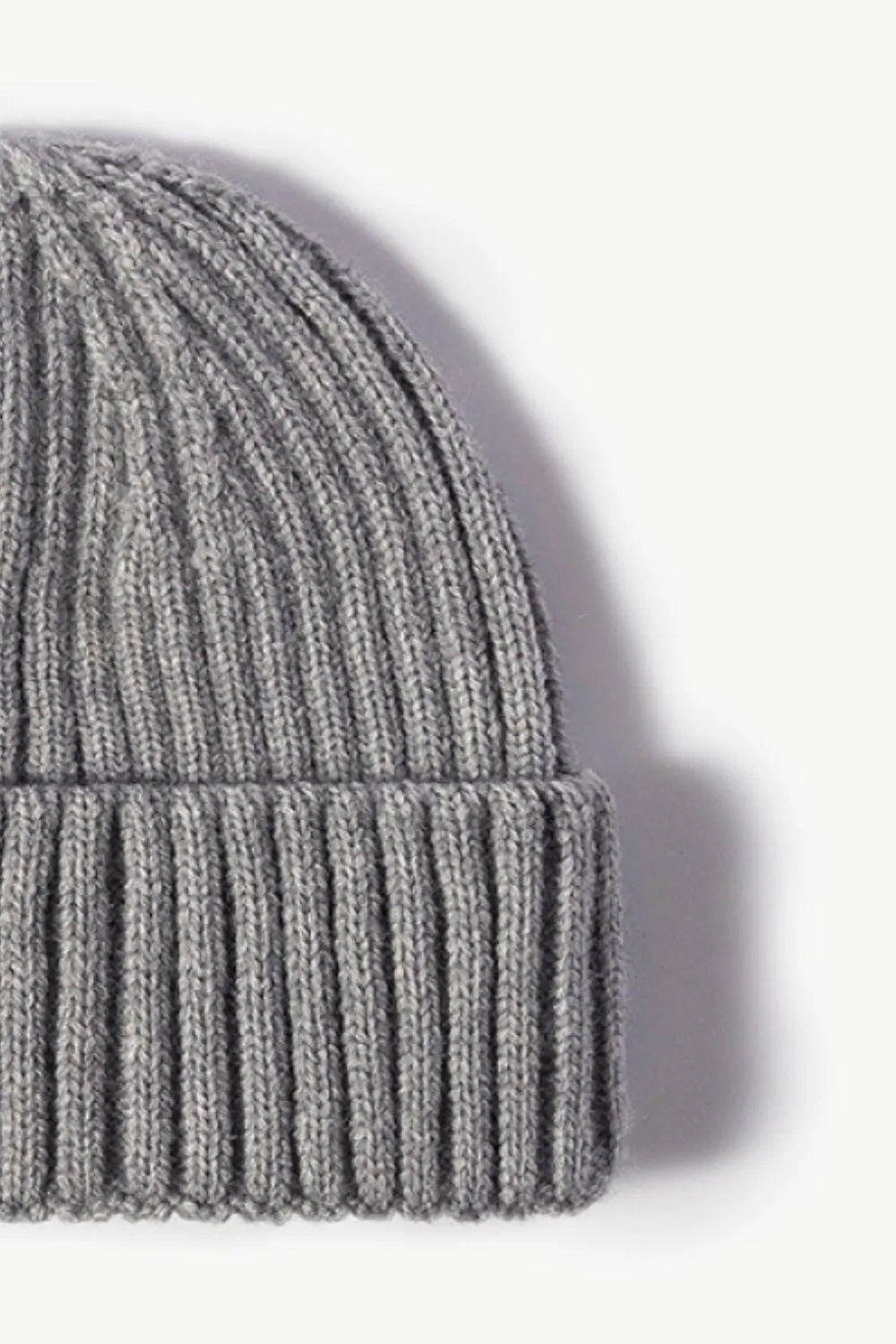 Rib-Knit Cuff Beanie - Wellen Fashion