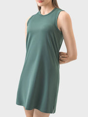 Millennia Round Neck Sleeveless Active Dress - Wellen Fashion