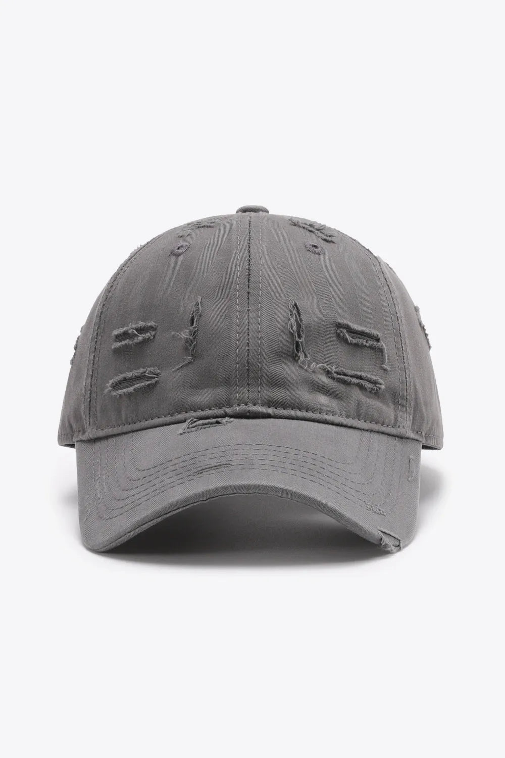 Distressed Adjustable Baseball Cap - Wellen Fashion