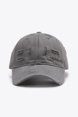 Distressed Adjustable Baseball Cap - Wellen Fashion