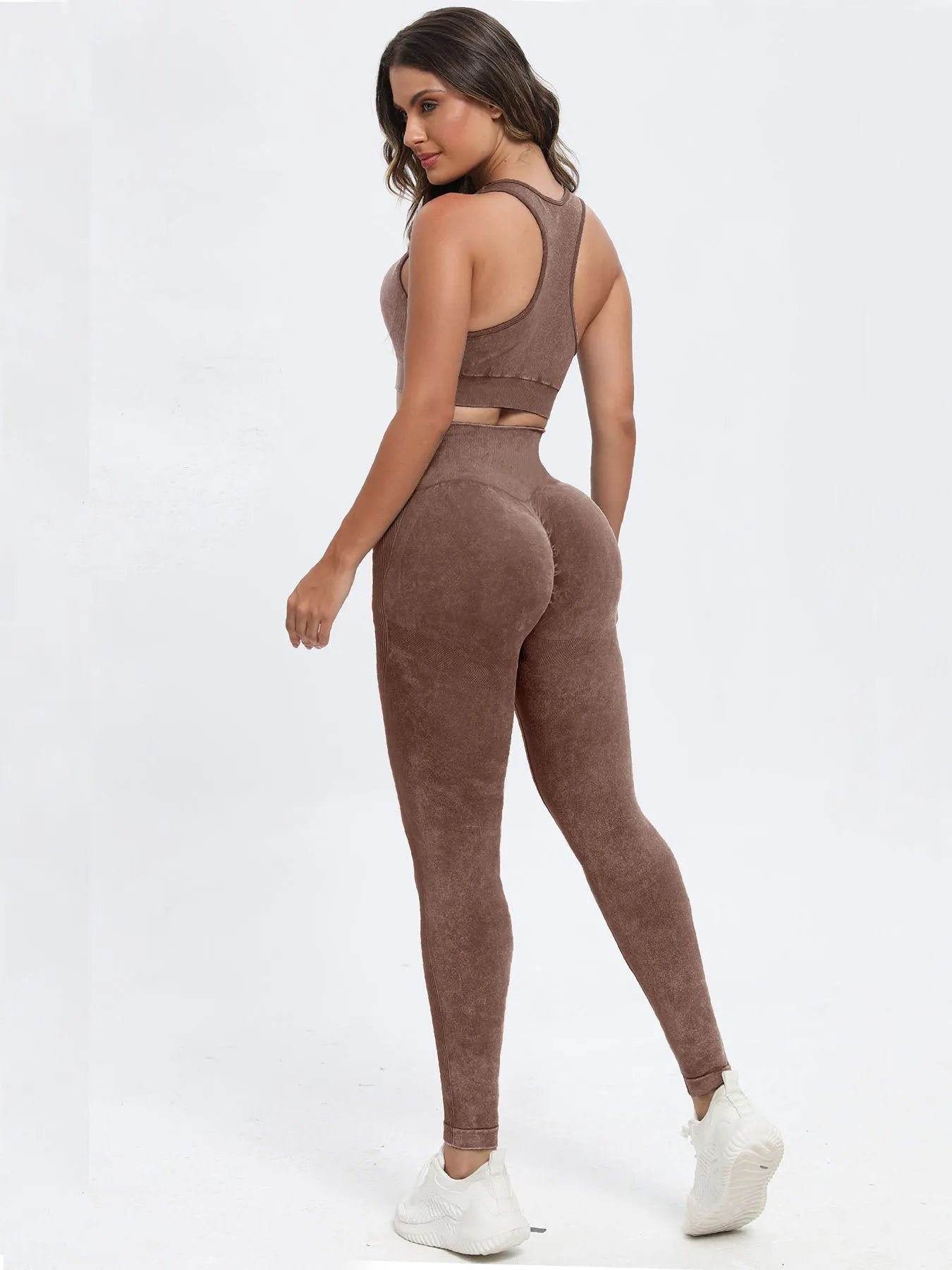 Scoop Neck Wide Strap Top and Pants Active Set - Wellen Fashion