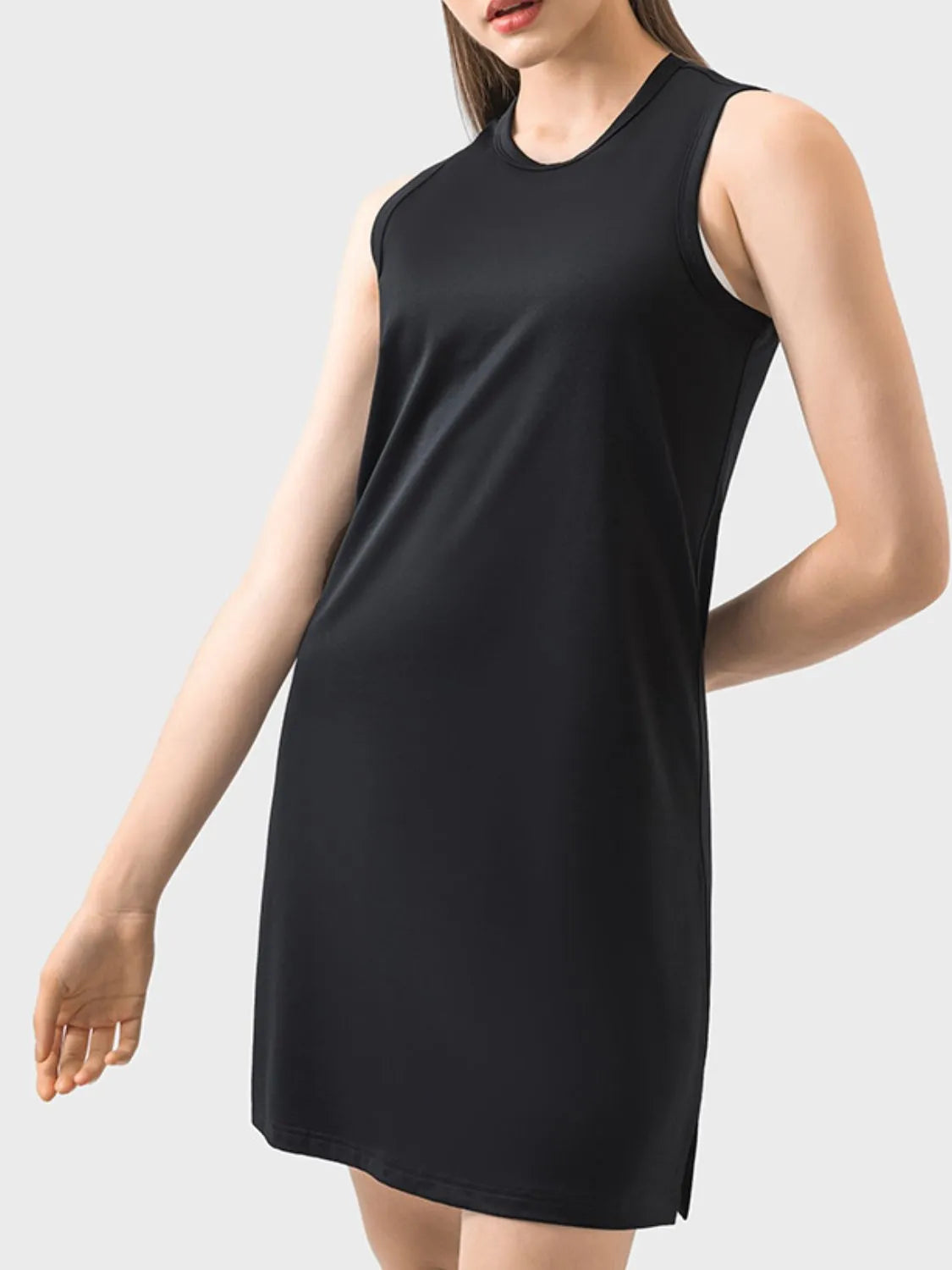 Millennia Round Neck Sleeveless Active Dress - Wellen Fashion