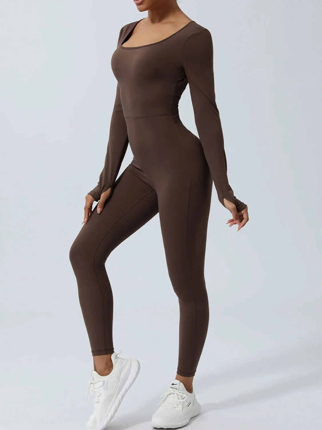 Twisted Backless Long Sleeve Jumpsuit - Wellen Fashion