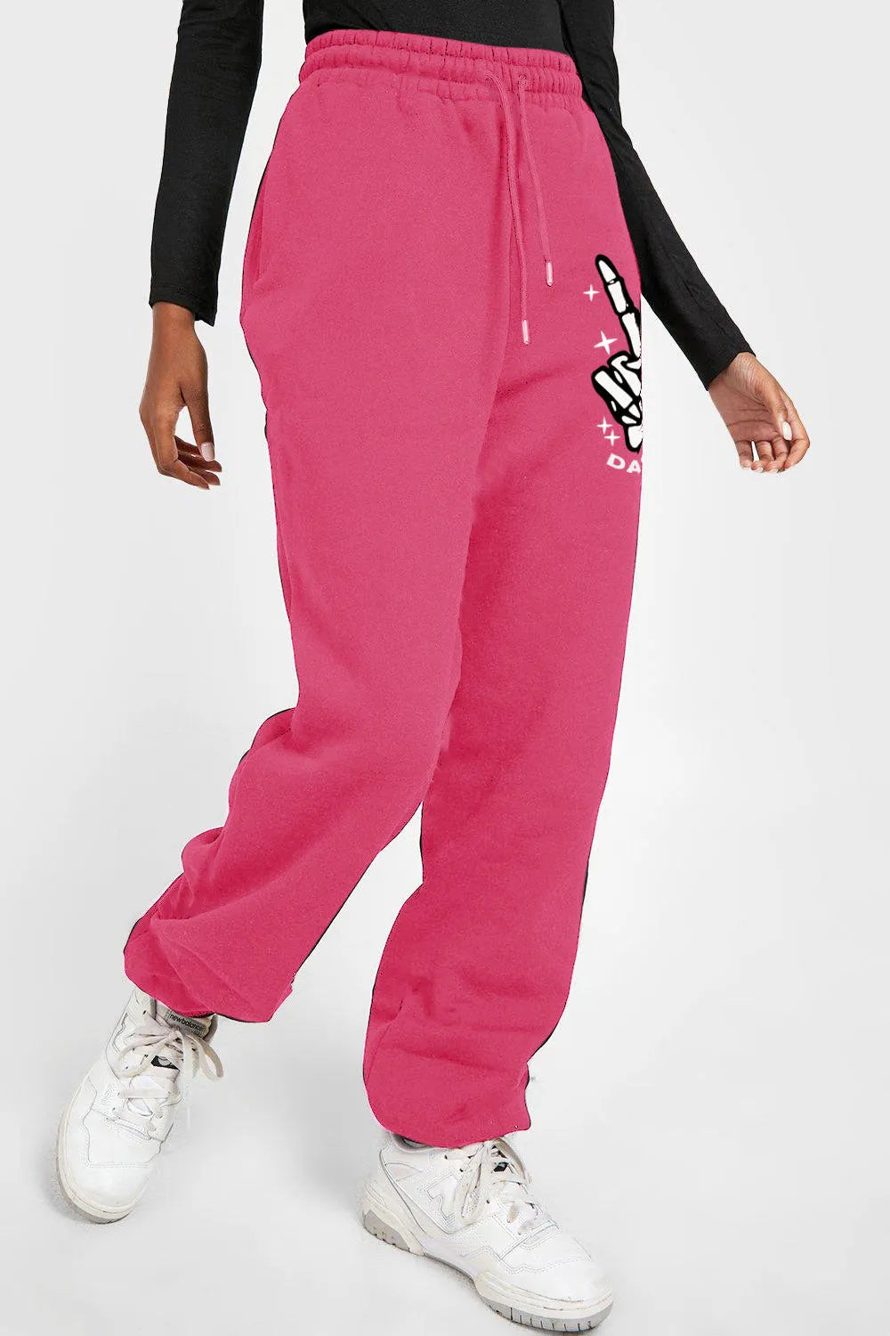 Simply Love Simply Love Full Size Drawstring DAY YOU DESERVE Graphic Long Sweatpants - Wellen Fashion