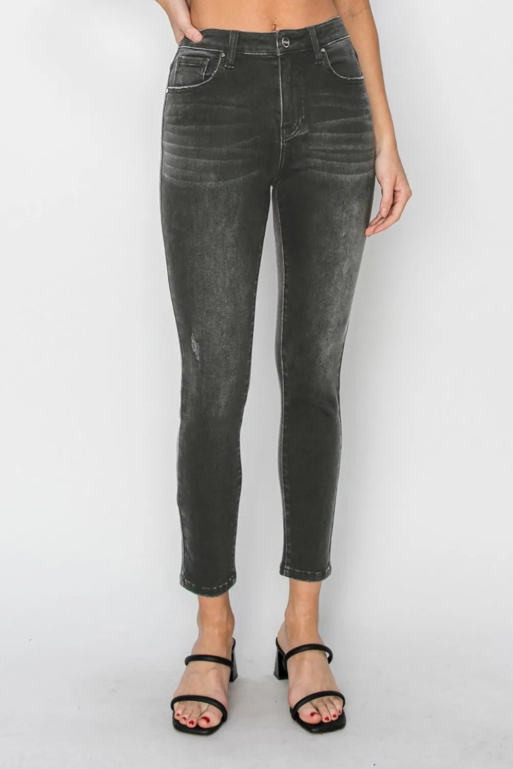 RISEN Full Size High Rise Ankle Skinny Jeans - Wellen Fashion