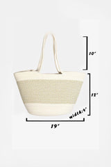 Fame Braid Pattern Beach Tote Bag - Wellen Fashion