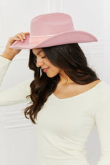 Fame Western Cutie Cowboy Hat in Pink - Wellen Fashion