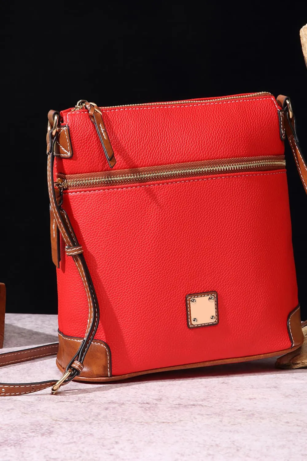 PU Leather Crossbody Bag - Wellen Fashion