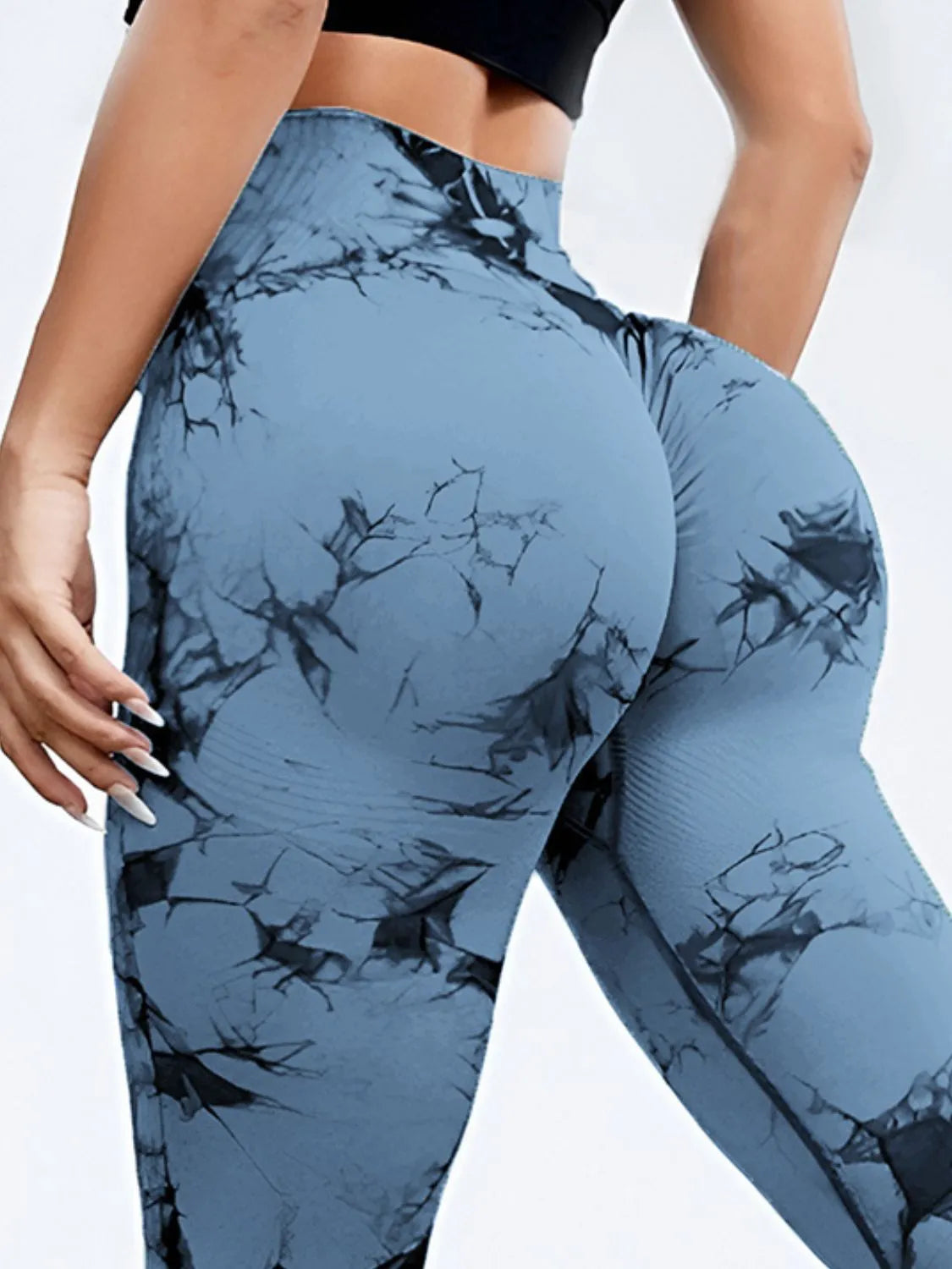 Tie-Dye High Waist Active Leggings - Wellen Fashion