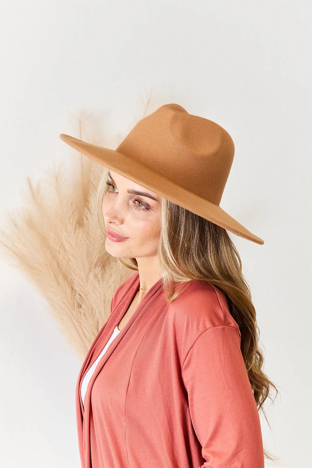 Fame Flat Brim Fedora Fashion Hat - Wellen Fashion