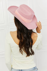 Fame Western Cutie Cowboy Hat in Pink - Wellen Fashion