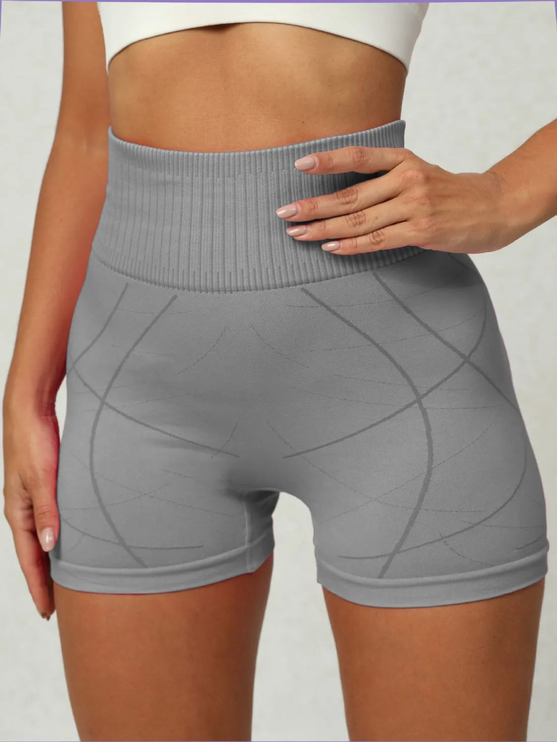 High Waist Active Shorts - Wellen Fashion