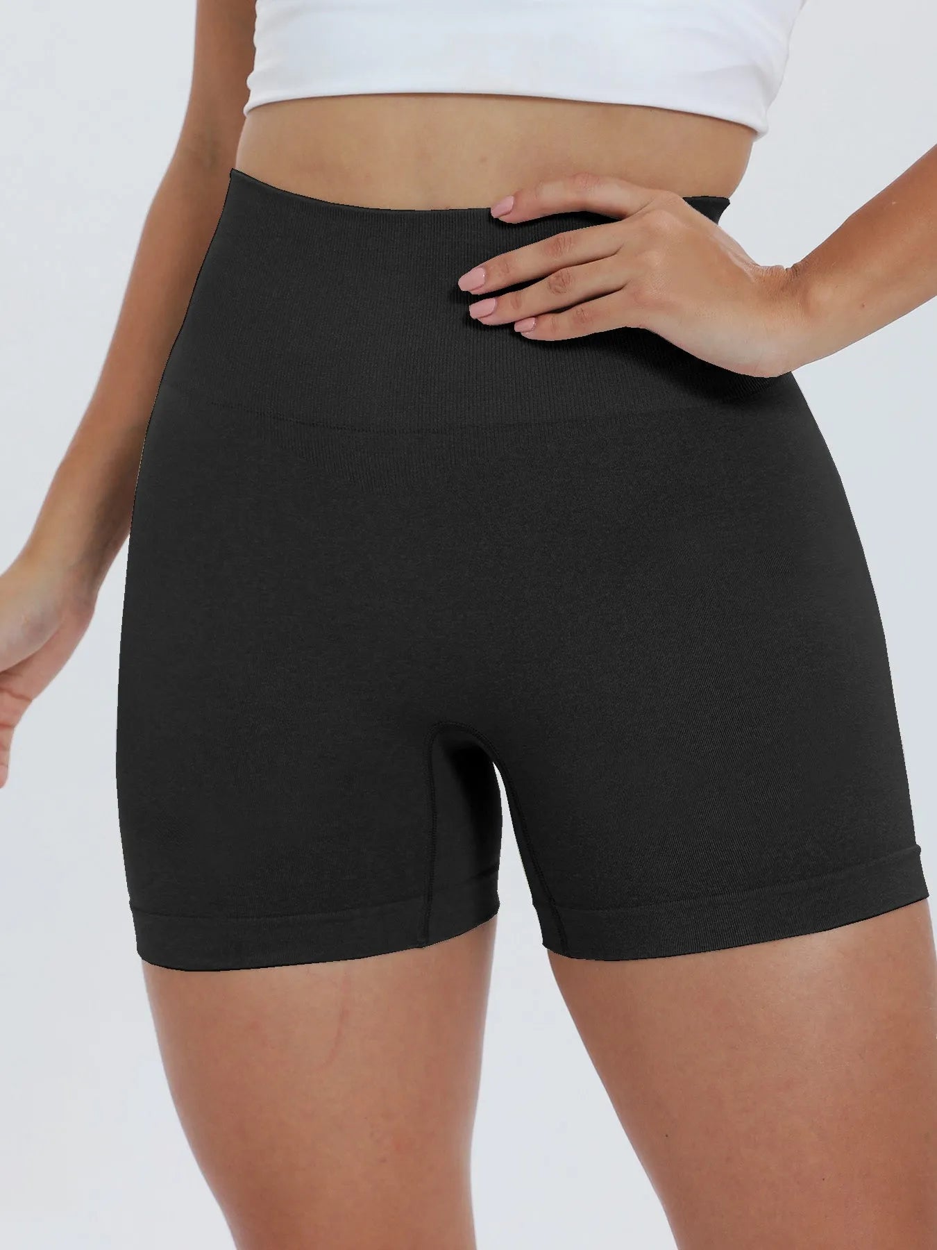 High Waist Active Shorts - Wellen Fashion