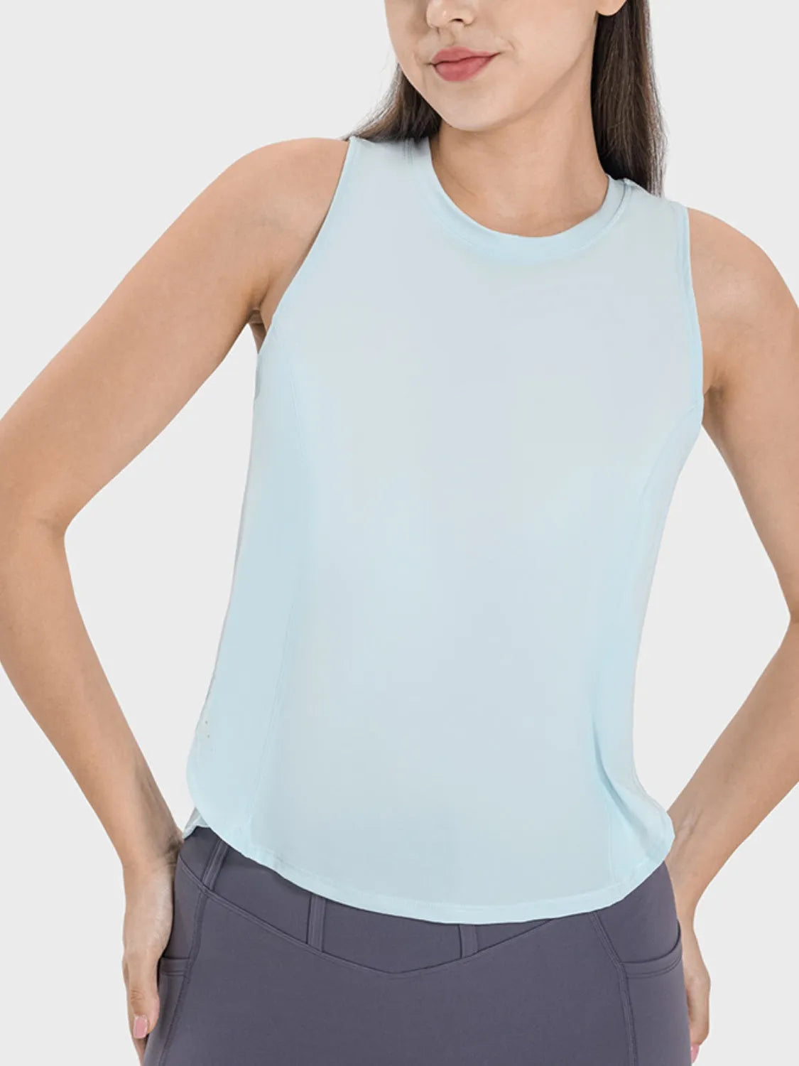 Millennia Round Neck Active Tank - Wellen Fashion