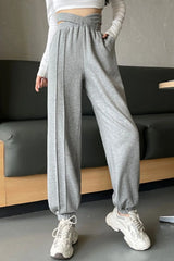 Crisscross Long Sweatpants - Wellen Fashion