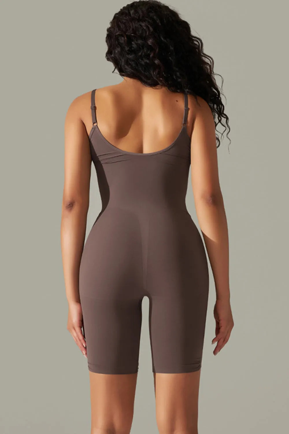 Spaghetti Strap Active Romper - Wellen Fashion