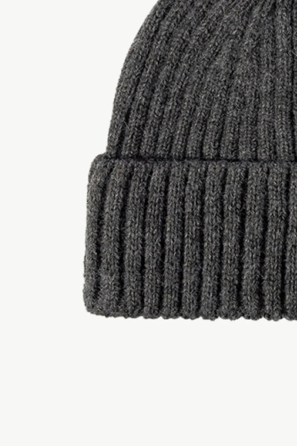 Rib-Knit Cuff Beanie - Wellen Fashion