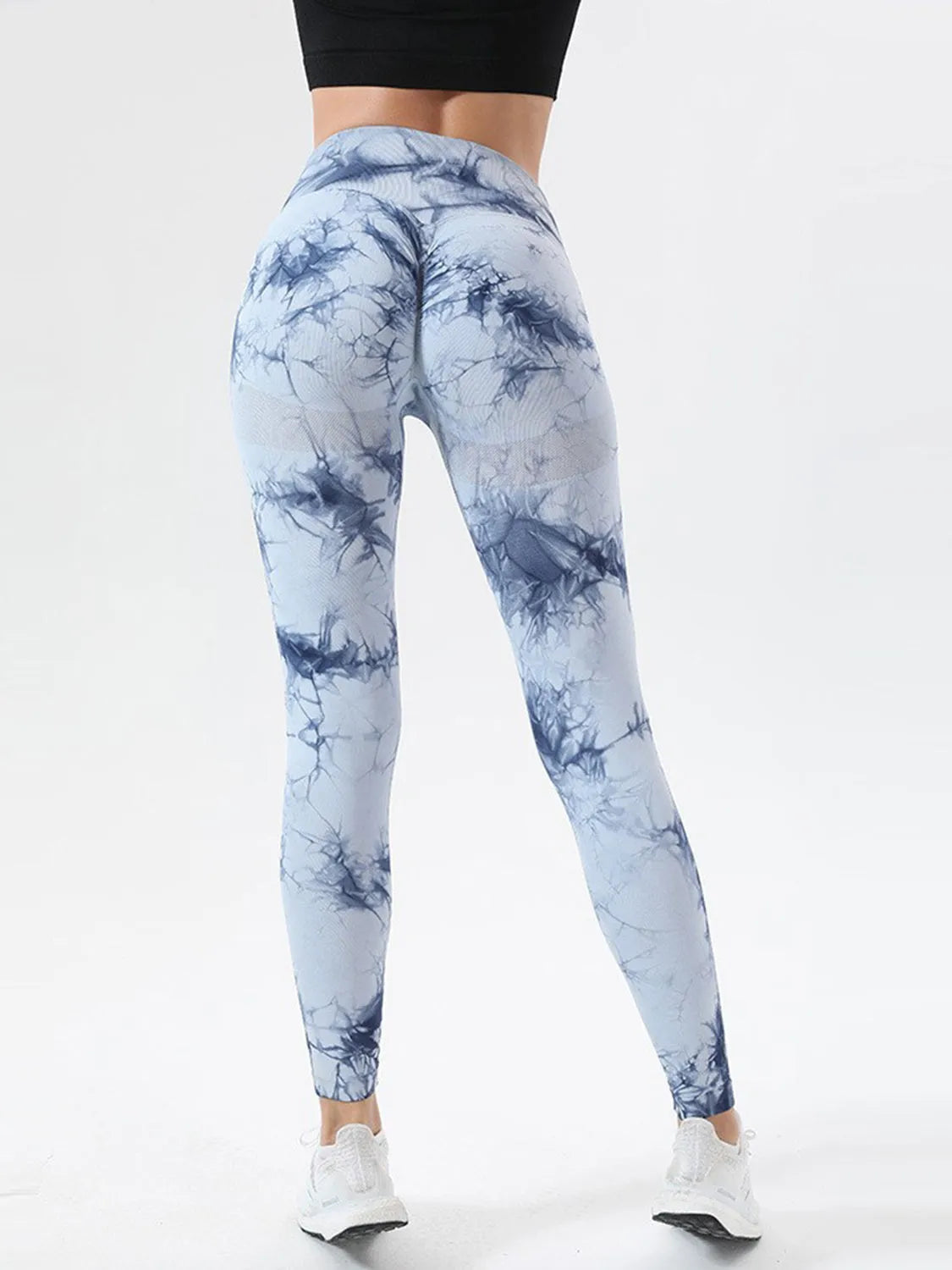 Tie-Dye High Waist Active Leggings - Wellen Fashion