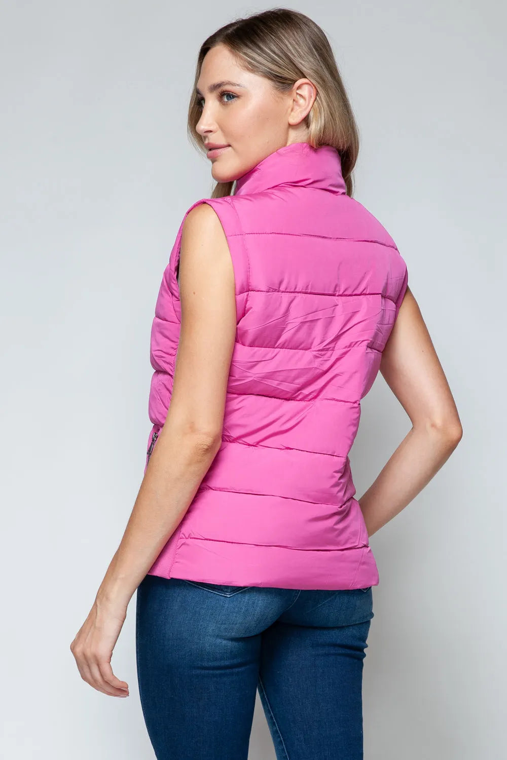 Snobbish Zip Up Turtleneck Vest with Pockets - Wellen Fashion