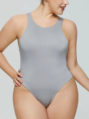 Full Size Round Neck Wide Strap Bodysuit - Wellen Fashion