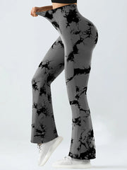 Tie-Dye High Waist Active Leggings - Wellen Fashion