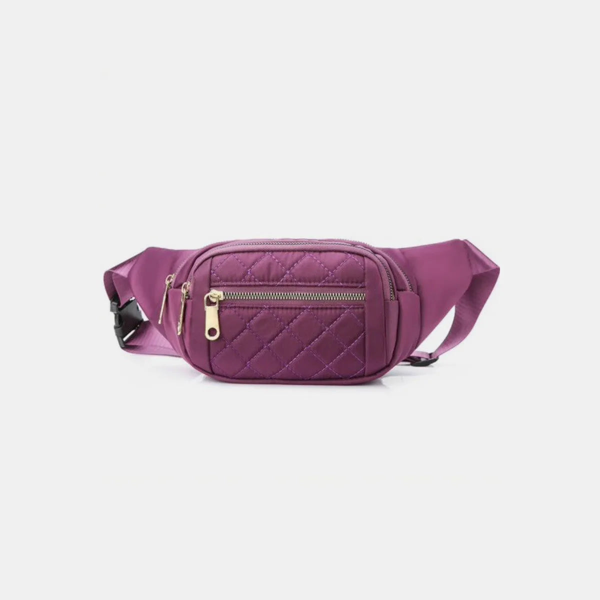 Zenana Quilted Multi Pocket Waist Belt Bag - Wellen Fashion