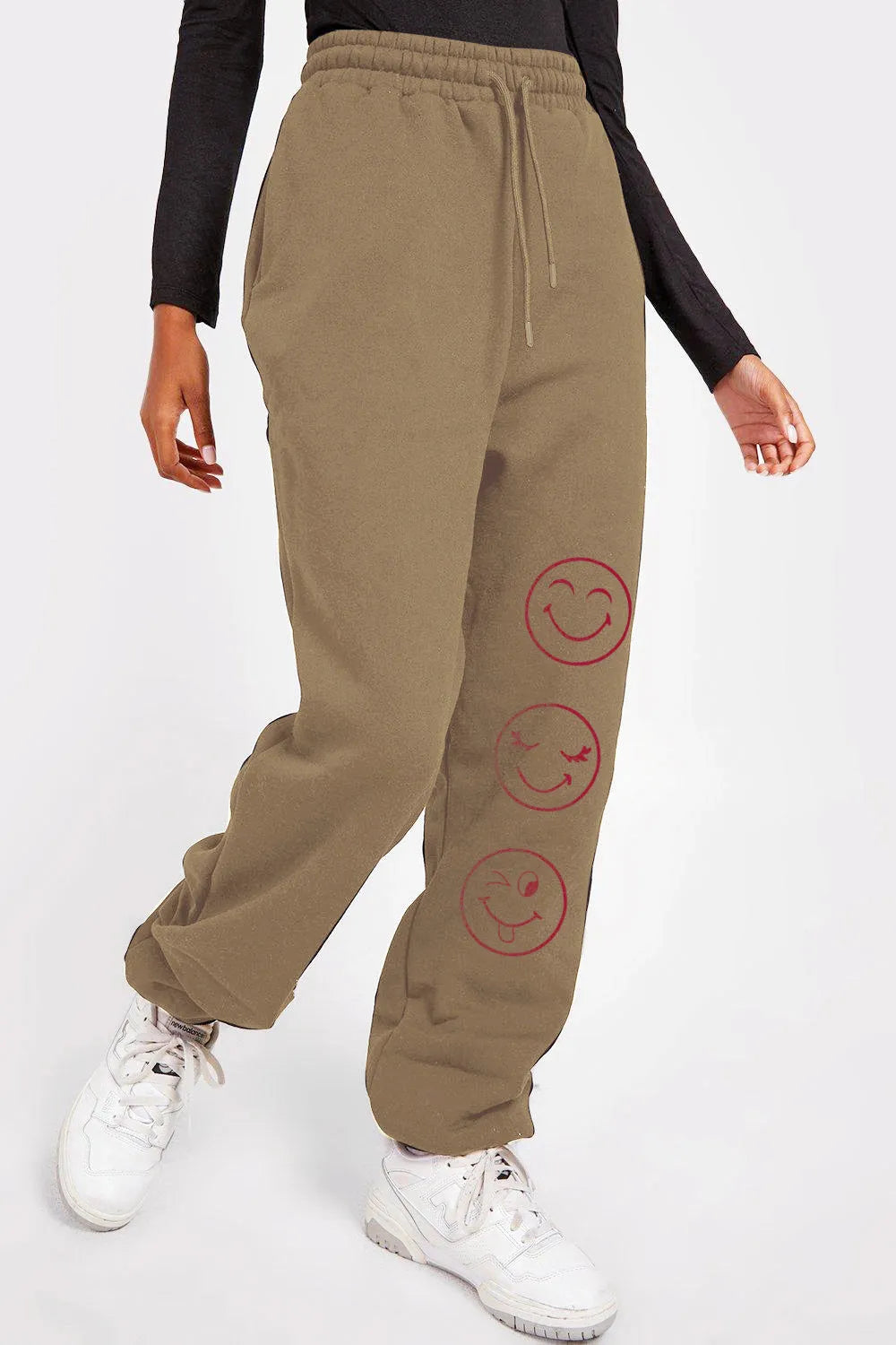 Simply Love Full Size Emoji Graphic Sweatpants - Wellen Fashion