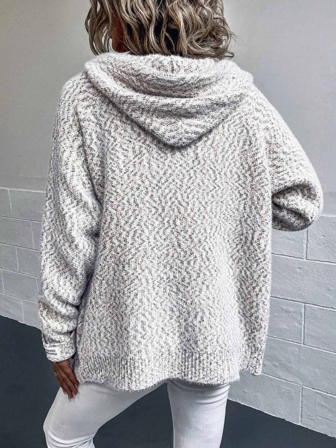 Zip-Up Hooded Sweater - Wellen Fashion