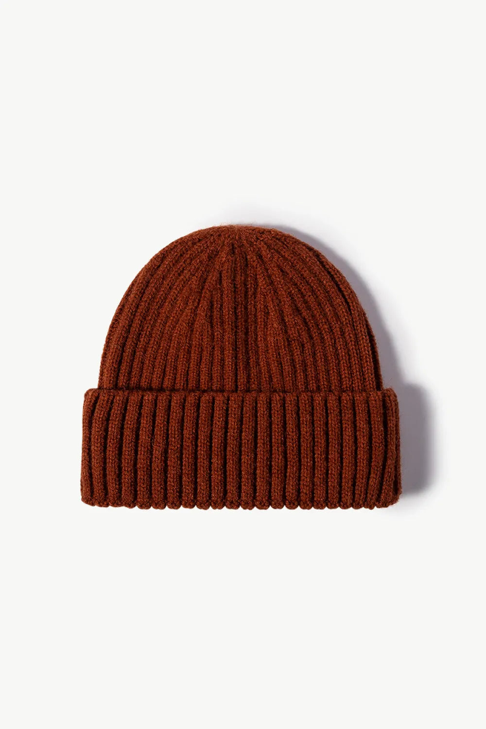 Rib-Knit Cuff Beanie - Wellen Fashion