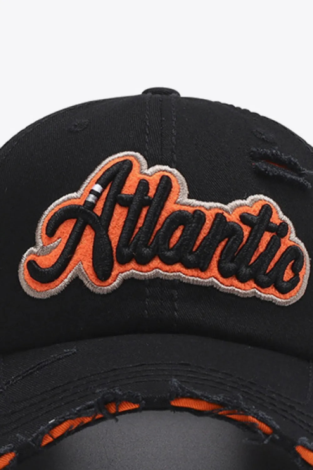 ATLANTIC Graphic Distressed Baseball Cap - Wellen Fashion