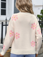 Round Neck Long Sleeve Sweater - Wellen Fashion