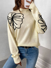 Perfee Mock Neck Dropped Shoulder Long Sleeve Sweater - Wellen Fashion