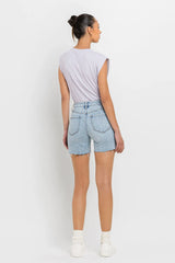 Vervet by Flying Monkey High Rise Denim Shorts - Wellen Fashion